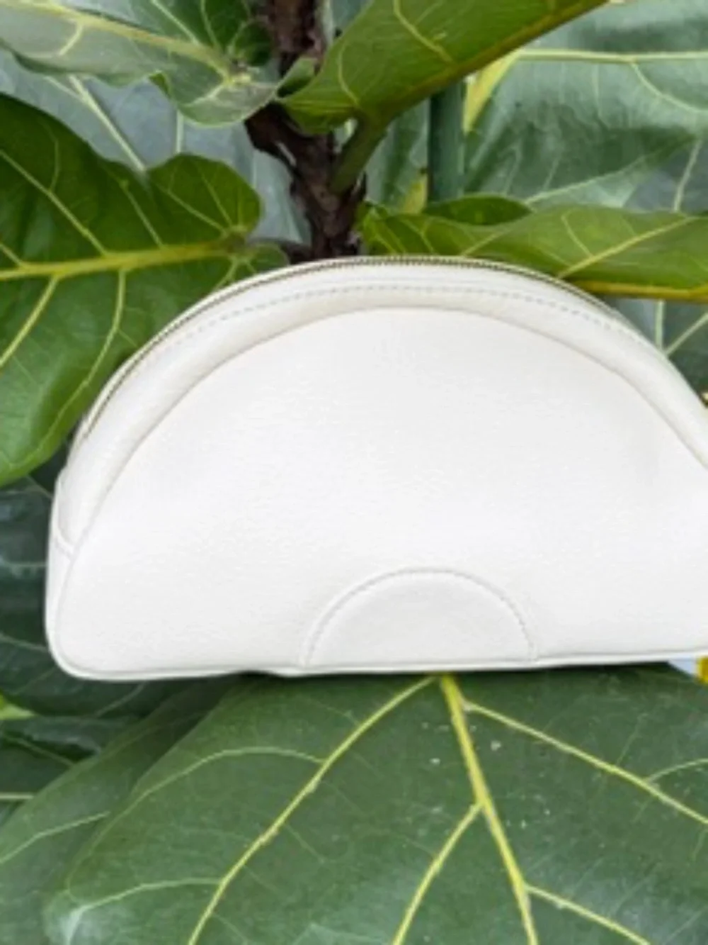 Hammitt Shelly Leather Calla Lilly White Cosmetic Pouch/Clutch - NEW w/tags